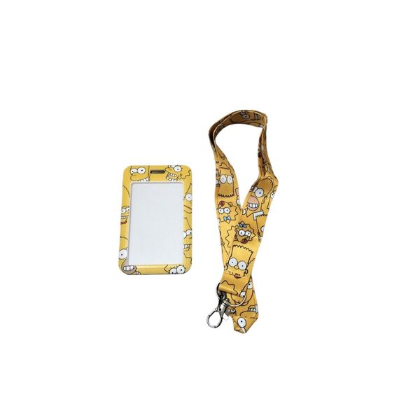 The Simpsons Lanyard Keychain ID Badge Necklace Holder Key Holder - Picture 1 of 4